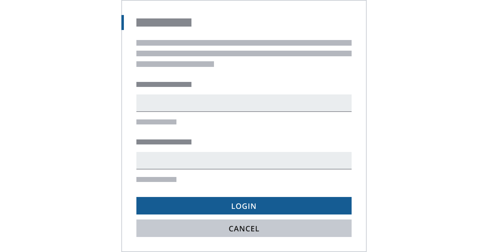 Example button bar, vertically stacked.